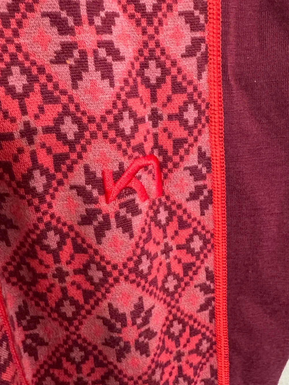 Kari Traa Rose Base Layer Set - 100% Merino Wool - Rouge Red. XS - Picture 10 of 15